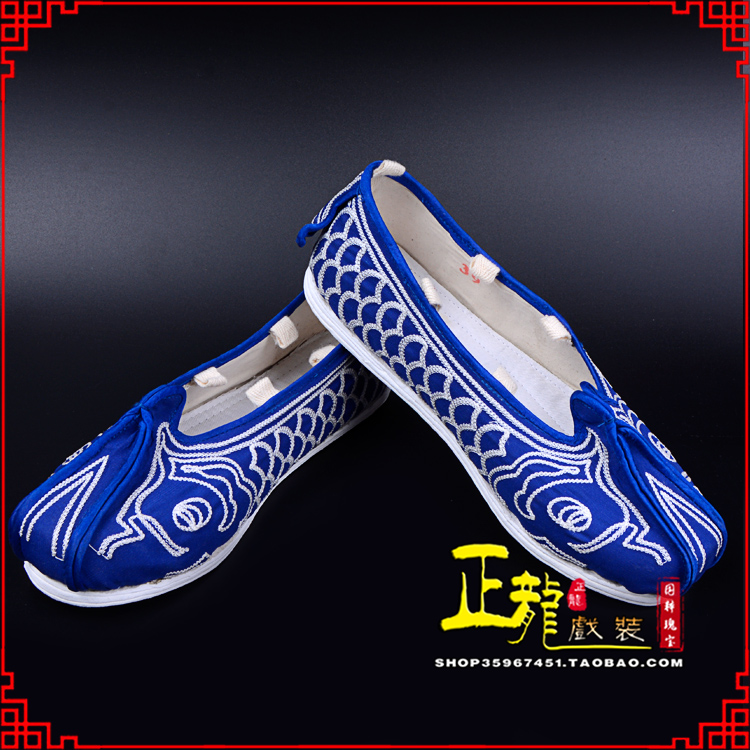 麻江戏鞋舞台演出鞋水路英雄三义斋布底鱼鳞洒