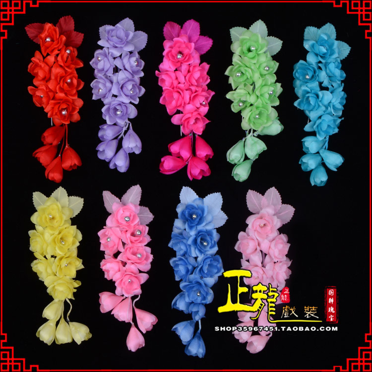 麻江鬓花头饰小花头花 真丝绢花