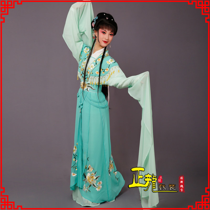 麻江青衣水袖戏服演出服 云肩花旦衣